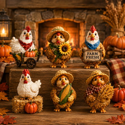 Harvest Hens Advent Calendar 2026 – 24 Days of Farmhouse Chicken Collectibles, Autumn Harvest Surprises & Gifts for Chicken Lovers, Acrylic Charms Blind Box