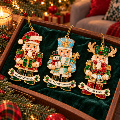 2026 Nutcracker Christmas Ornament Collection – 6 Festive Designs with Golden Details & Heartfelt Wishes