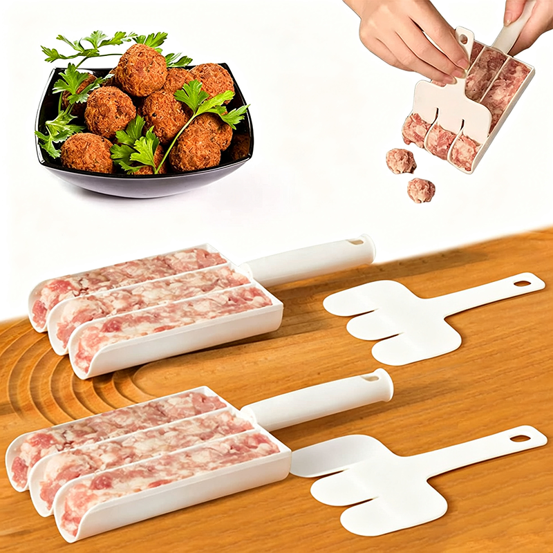 Creative Kitchen Triple Meatball Maker, Meatball Shaper Kitchen Triple Meat Tenderiser Meat Baller 🍳 - image 3