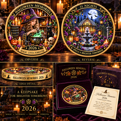 2026 "Halloween Memories" — A double-sided "Halloween Night of the 31st" commemorative coin, crafted especially for Halloween enthusiasts.