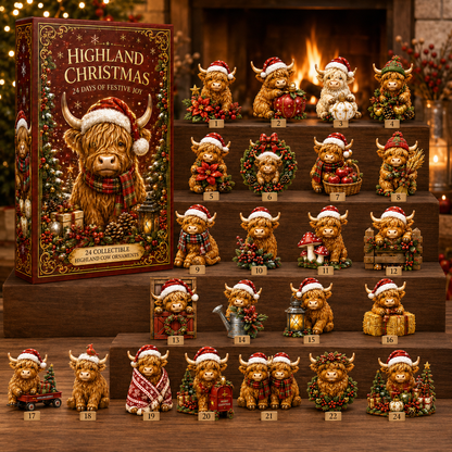 🔥Last 30 pcs✨⏰Last day 50% off🔥✨24-Day Advent Calendar - Highland Cattle