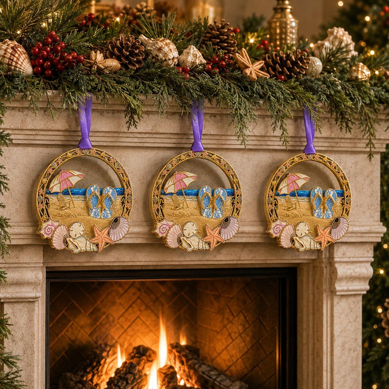 🔥LAST DAY 50% OFF✨Beach vacation style Christmas tree ornament