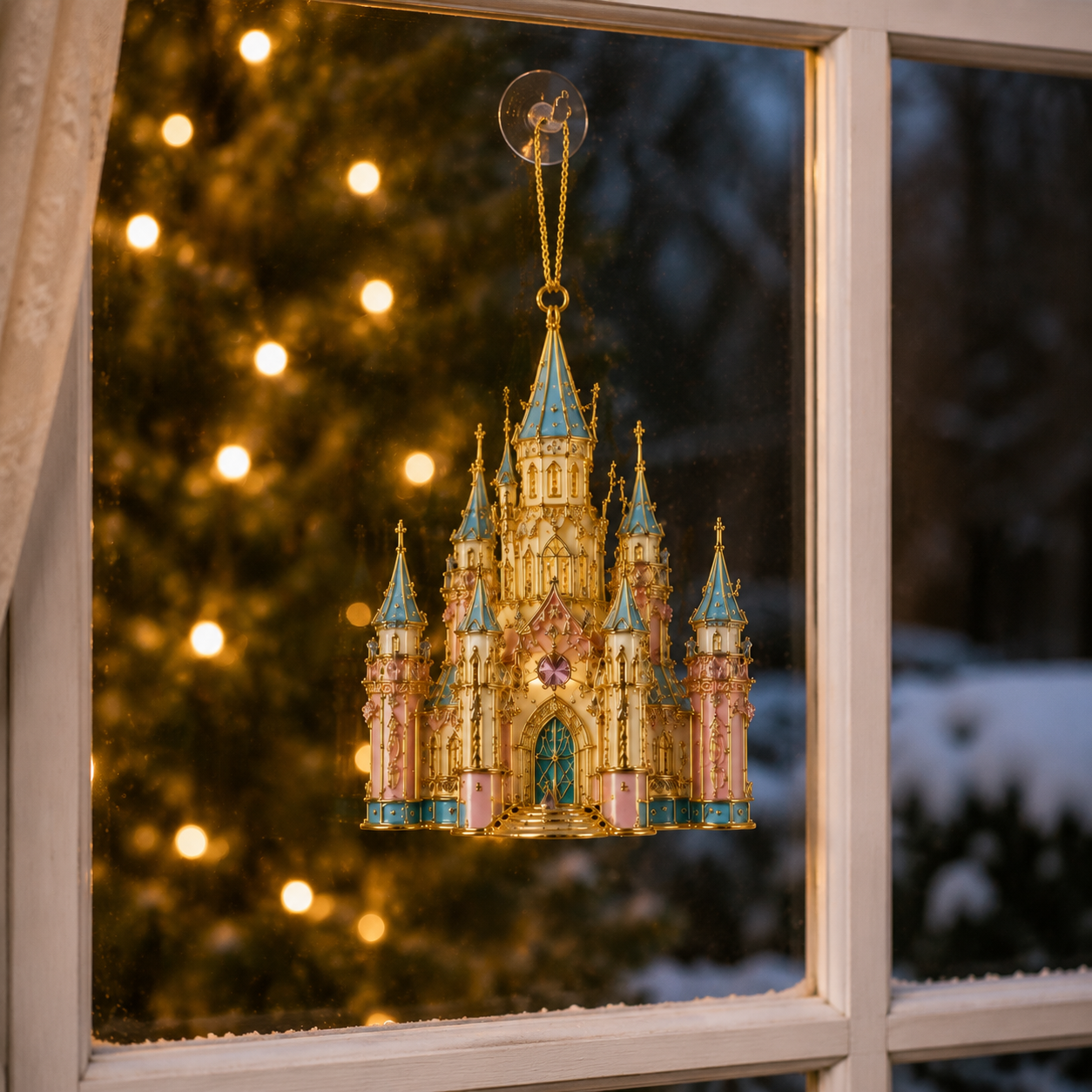 ✨Crystal Castle Christmas Tree Ornament