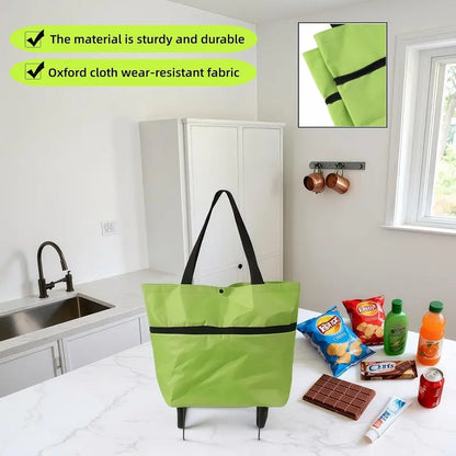 Foldable Rolling Shopping Bag with Wheels, Reusable Grocery Tote Cart🛒 - image 14