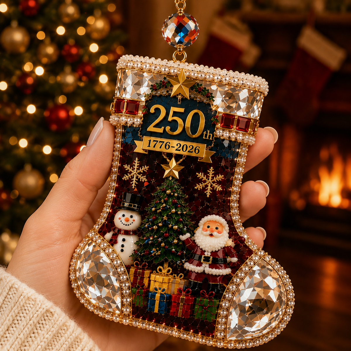 ✨Crystal Christmas Stocking Ornament