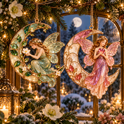 ✨ 2026 Enchanted Moon Fairy Christmas Ornaments – Set of 6