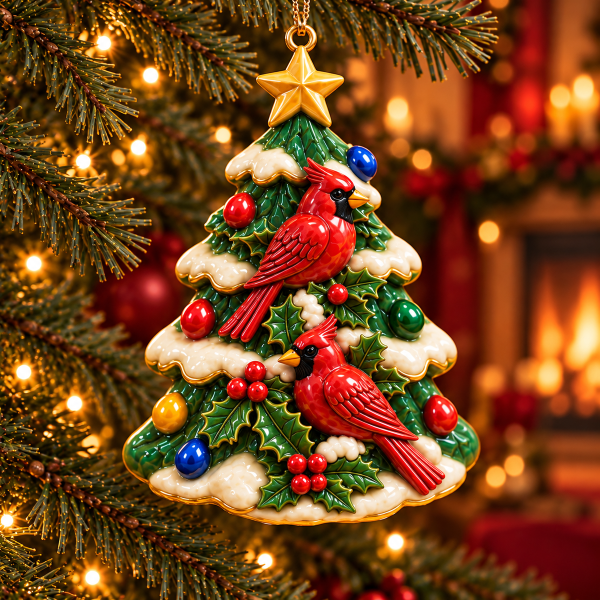 🎄 2026 Christmas Tree Ornaments – Set of 6 Festive Holiday Keepsakes Featuring Santa, Cardinals, Gingerbread House, Snowmen & Nutcracker | Christmas Decorations & Gifts