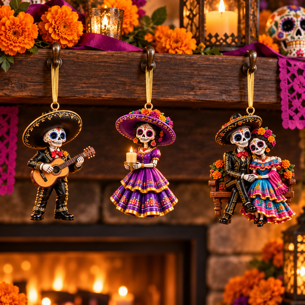 2026 Día de Muertos Ornaments – Folk Art Keepsake Collection Celebrating Love & Remembrance