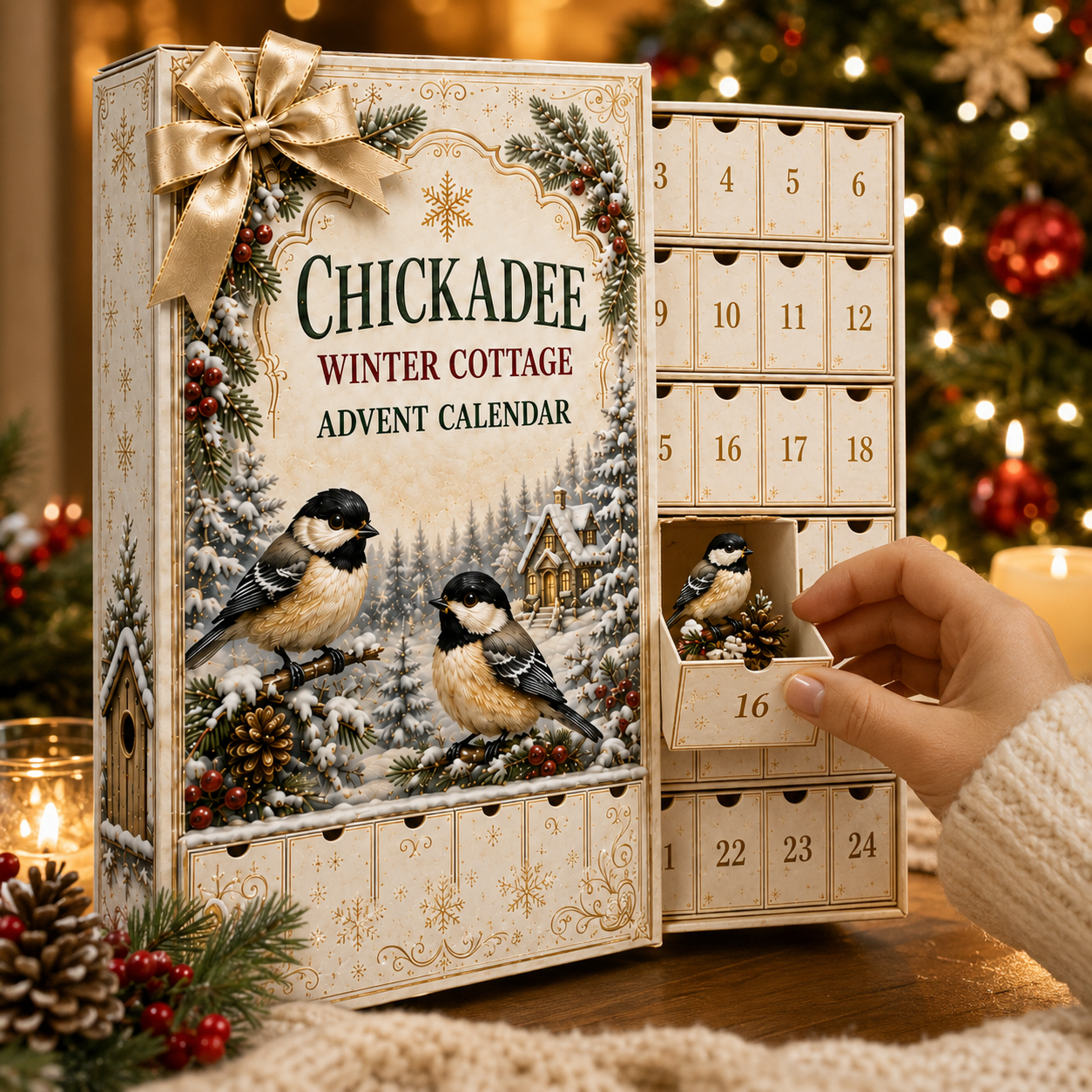 🔥Last 30 pcs✨⏰Last day 50% off🔥✨24-Day Advent Calendar - Chickadee