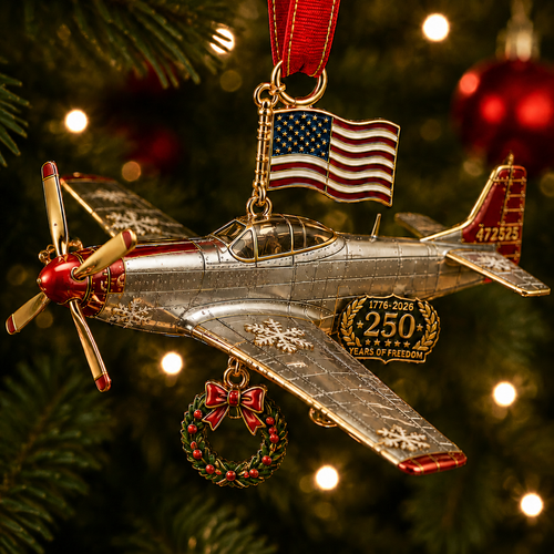 ✨250th Anniversary Airplane-Shaped Christmas Ornament