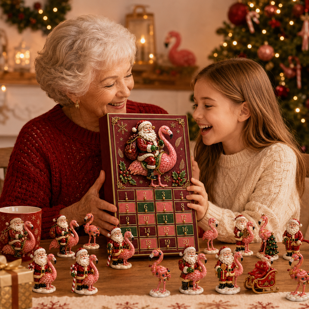🦩2026 Santa Flamingo Christmas Advent Calendar