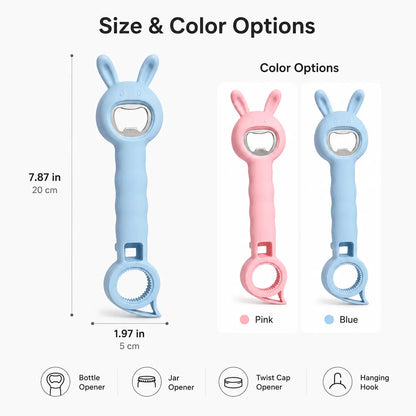 4‑in‑1 Multi‑Function Bottle & Jar Opener, Bunny‑Shaped Kitchen Opener Tool with Bottle Opener 🐰🍾 - image 10