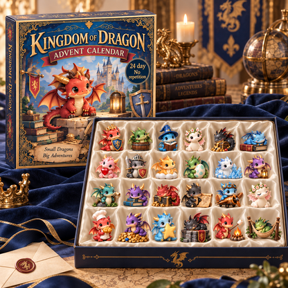 2026 Kingdom of Dragons Advent Calendar – 24 Unique Collectible Dragon Figurines for a Magical Christmas Countdown