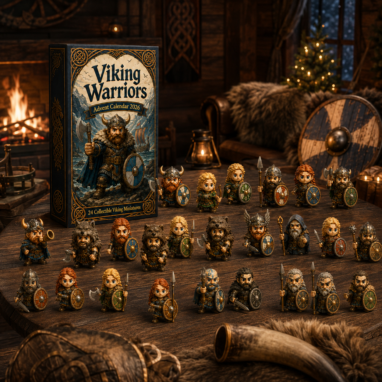Viking Warriors Advent Calendar 2026 – 24 Collectible Norse Warrior Miniatures