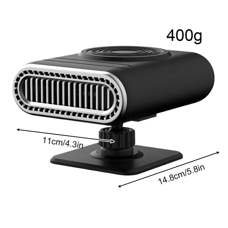 12V Portable Car Heater - 12v Power, Adjustable Defogging Windshield Demister 🚗