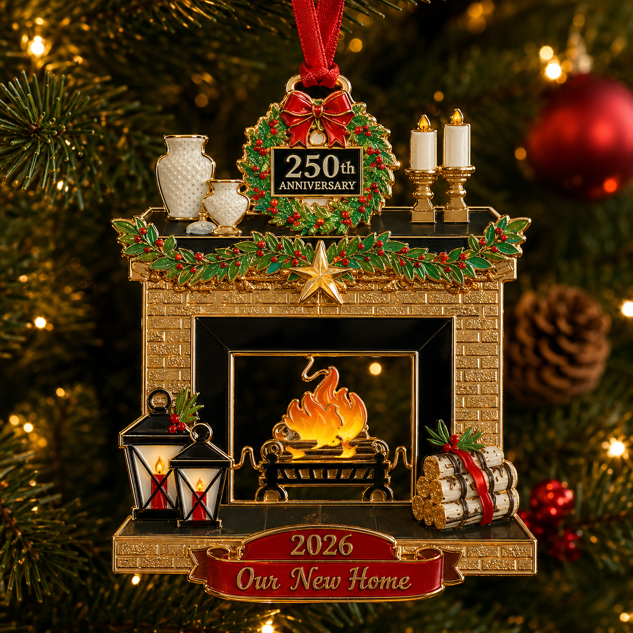 🔥Last 50pcs✨⏰ Limited anniversary edition✨Christmas fireplace decorations