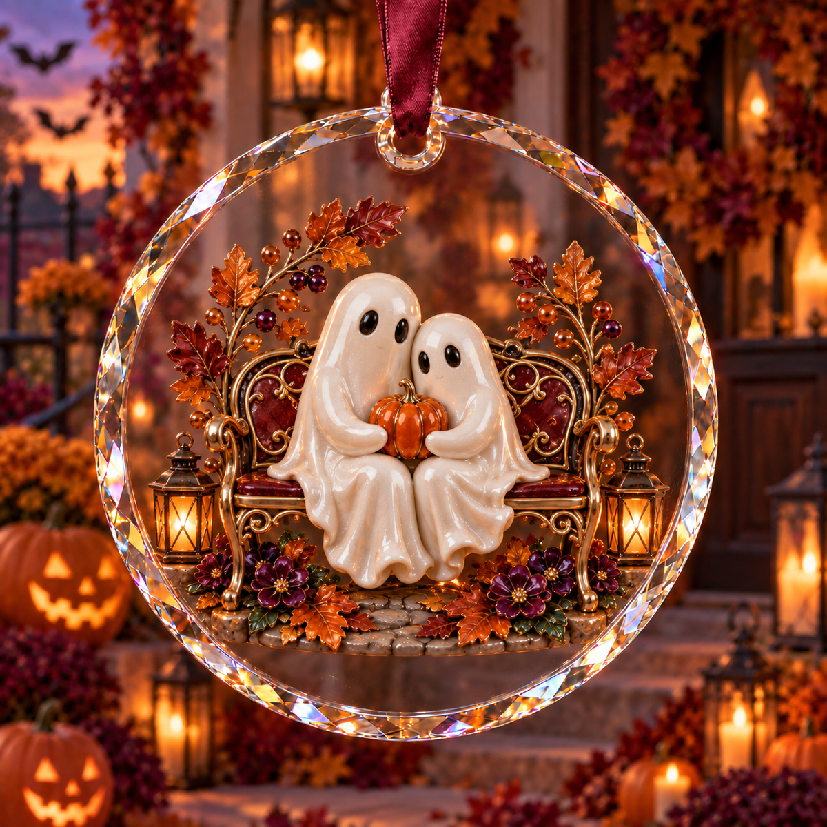 2026 Enchanted Halloween Hanging Ornaments – 8 Whimsical Designs with Ghosts, Black Cats & Moonlit Magic