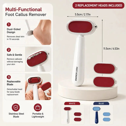 Dual‐Sided Foot Callus Remover, Replaceable Stainless Steel Blade Foot Scraper 🦶 - image 5