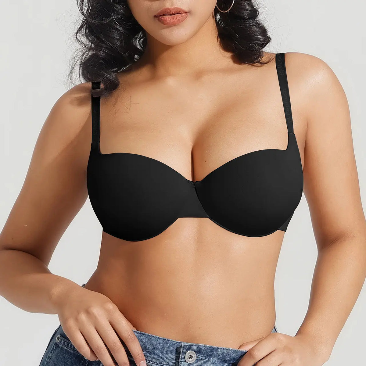 Women 2 Cups Lift Seamless Push Up Underwire T-Shirt Bra ✨ - image 8