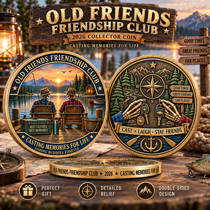 Old Friends Friendship Club 2026 – 4-Piece Collector Coin Set | Four Stories, One Lifelong Friendship