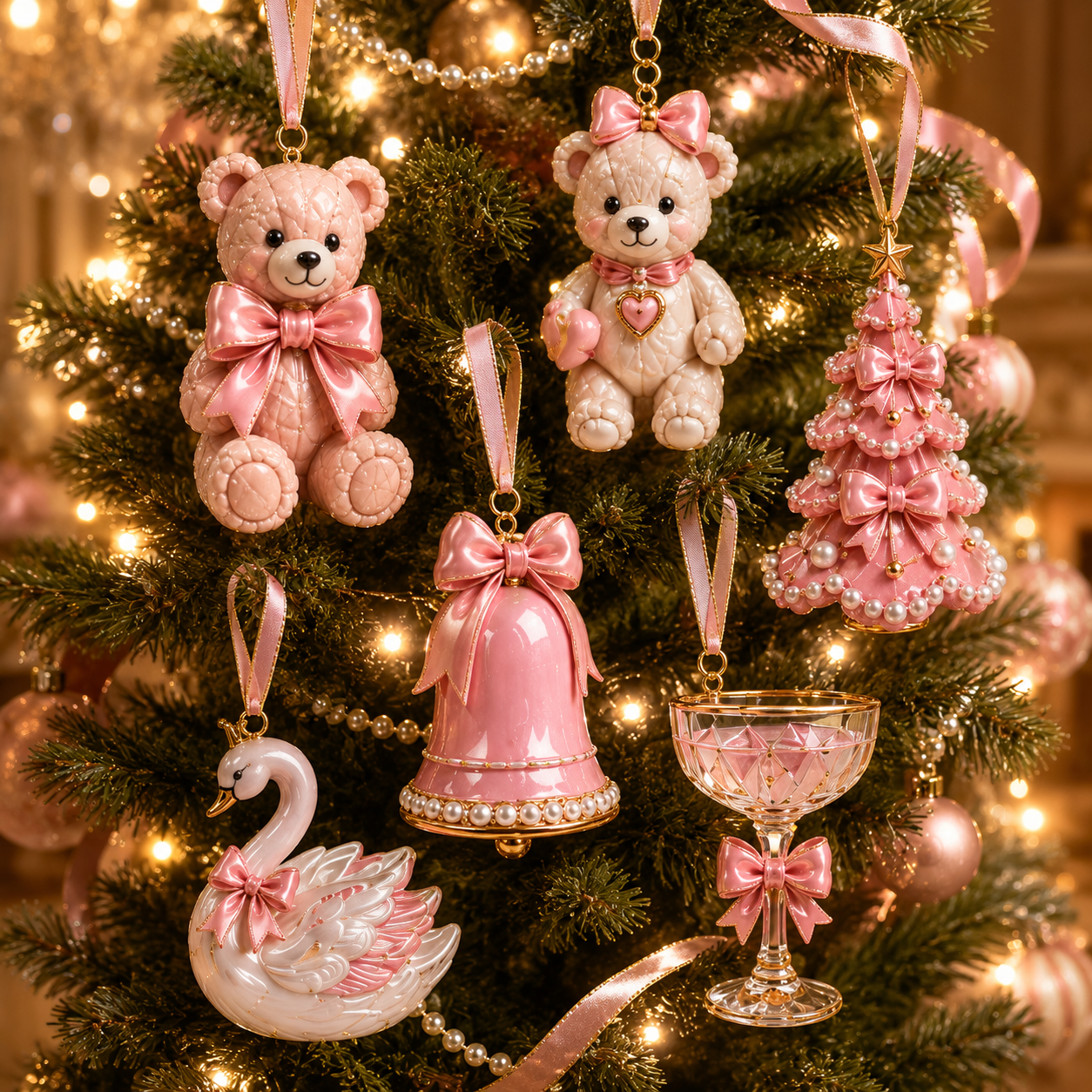 ✨24-Day Christmas Countdown Advent Calendar – Pink Bow Series