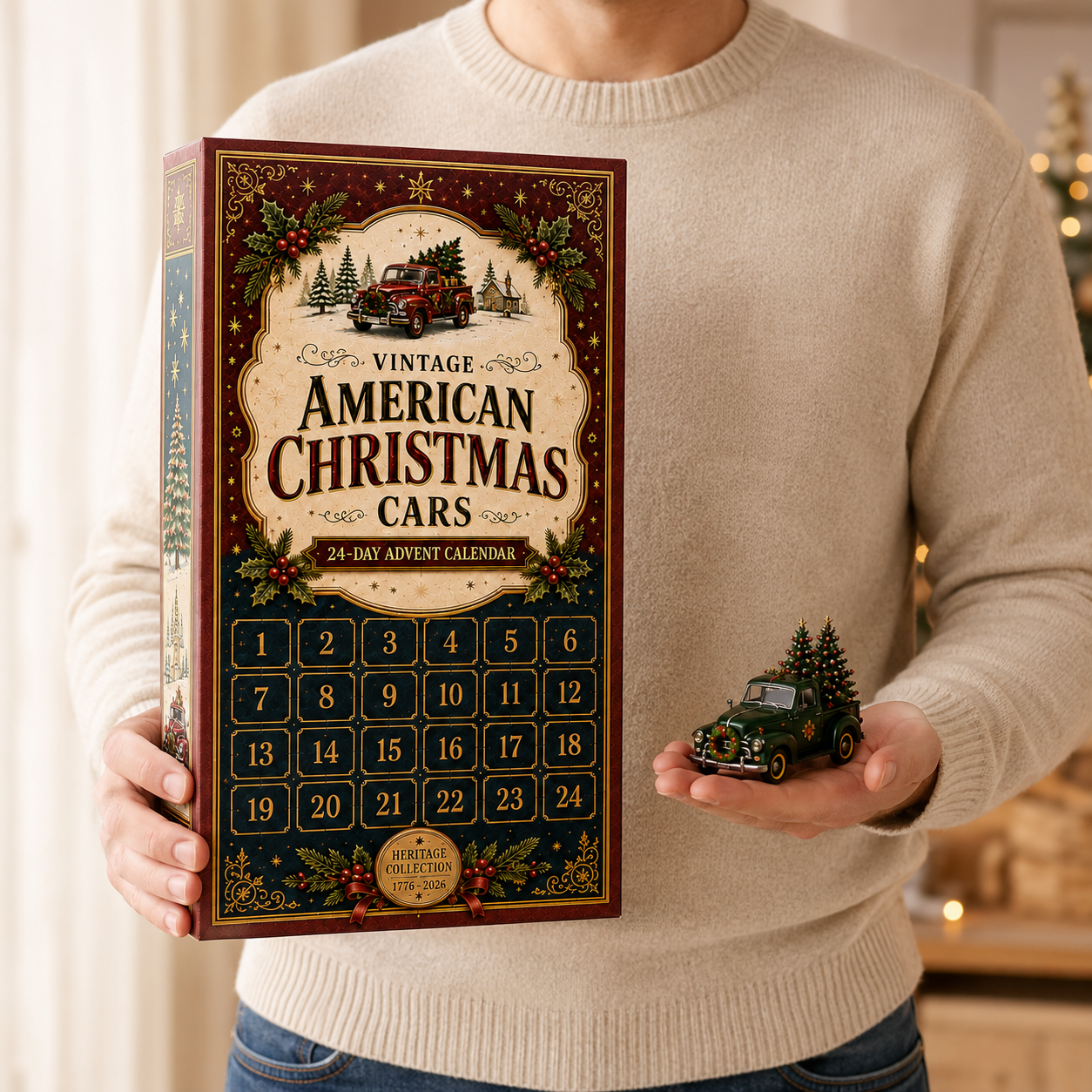 ✨24-Day Christmas Countdown Advent Calendar – Christmas Car Model Ornament