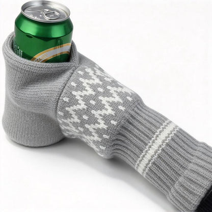 Beer Mitten Gloves - Knit Stitched Drink Mitt Holder for Beverage🧤