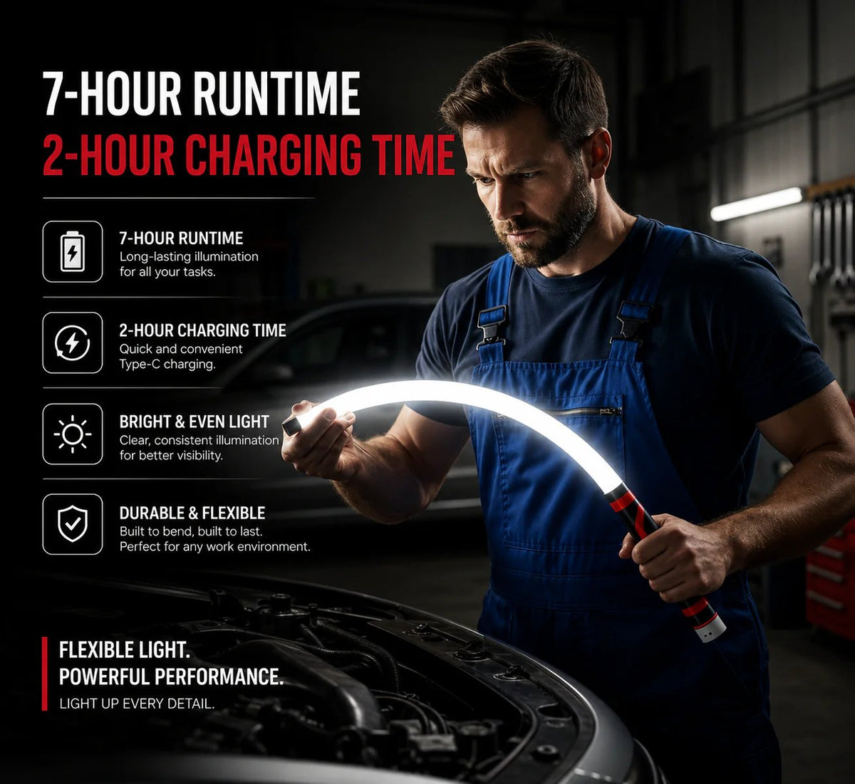 LED Car Repair Light Flashlight - image 6