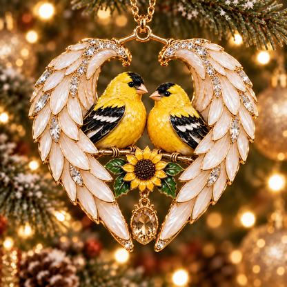 ❤️2026 Angel Wing Heart Christmas Ornaments