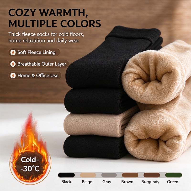 6 Pairs Women's Heavyweight Fuzzy Closed Fast-Heating Underwear Socks🧦