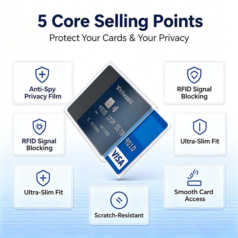Anti-Spy Privacy Card Sleeve, Protective Card Holder with Privacy Film💳 - image 4