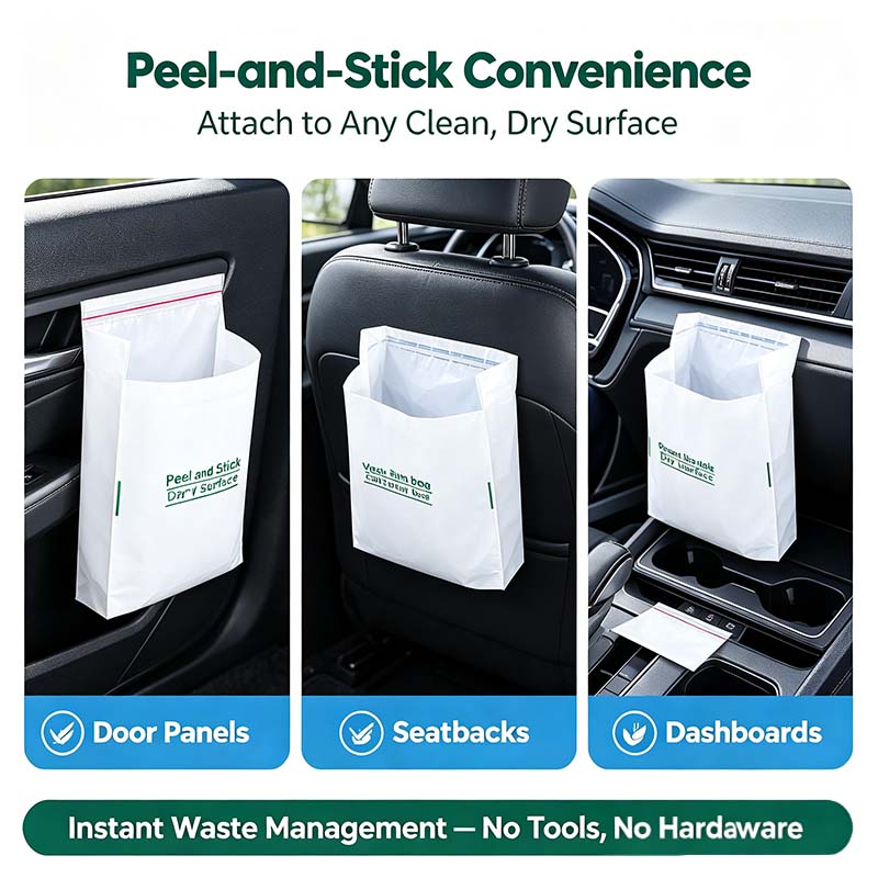 20 Counts Car Trash Bag, Self-Adhesive Vertical Disposable Cleaning Bag🗑️ - image 7
