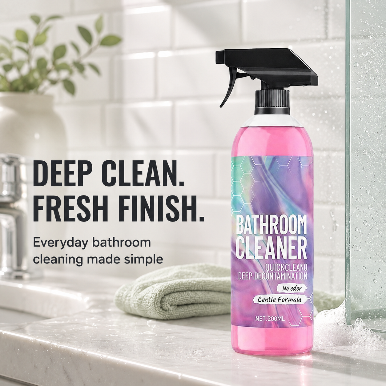 Bathroom Cleaner: Sparkle in Seconds, No Harsh Fumes - image 1