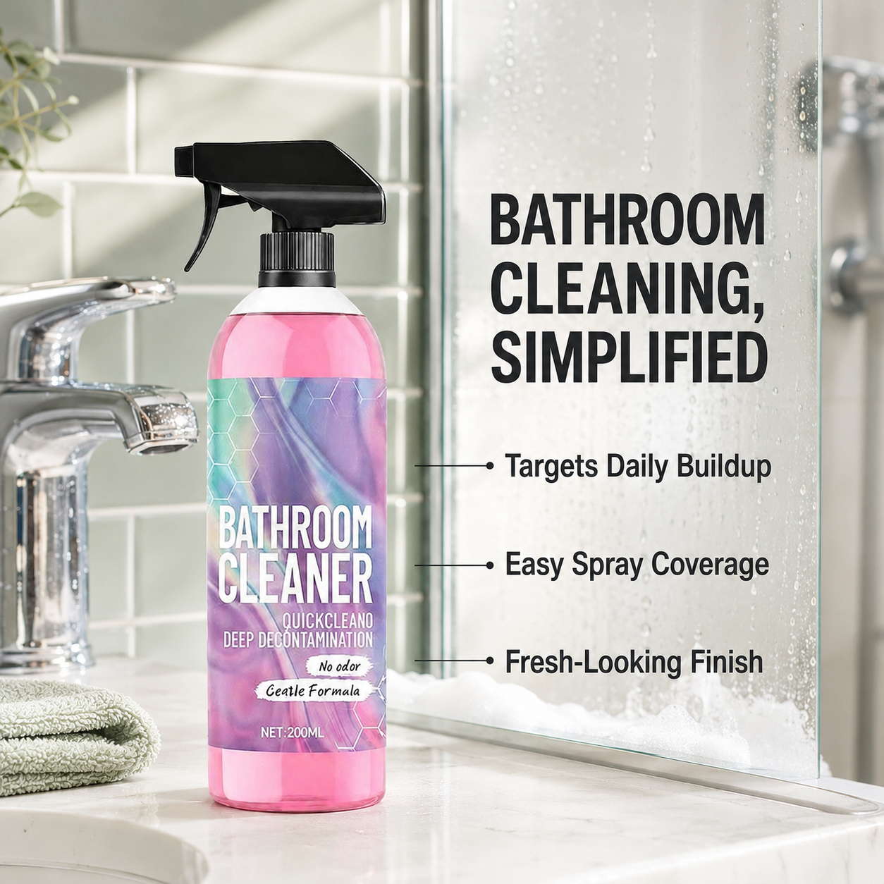 Bathroom Cleaner: Sparkle in Seconds, No Harsh Fumes - image 2