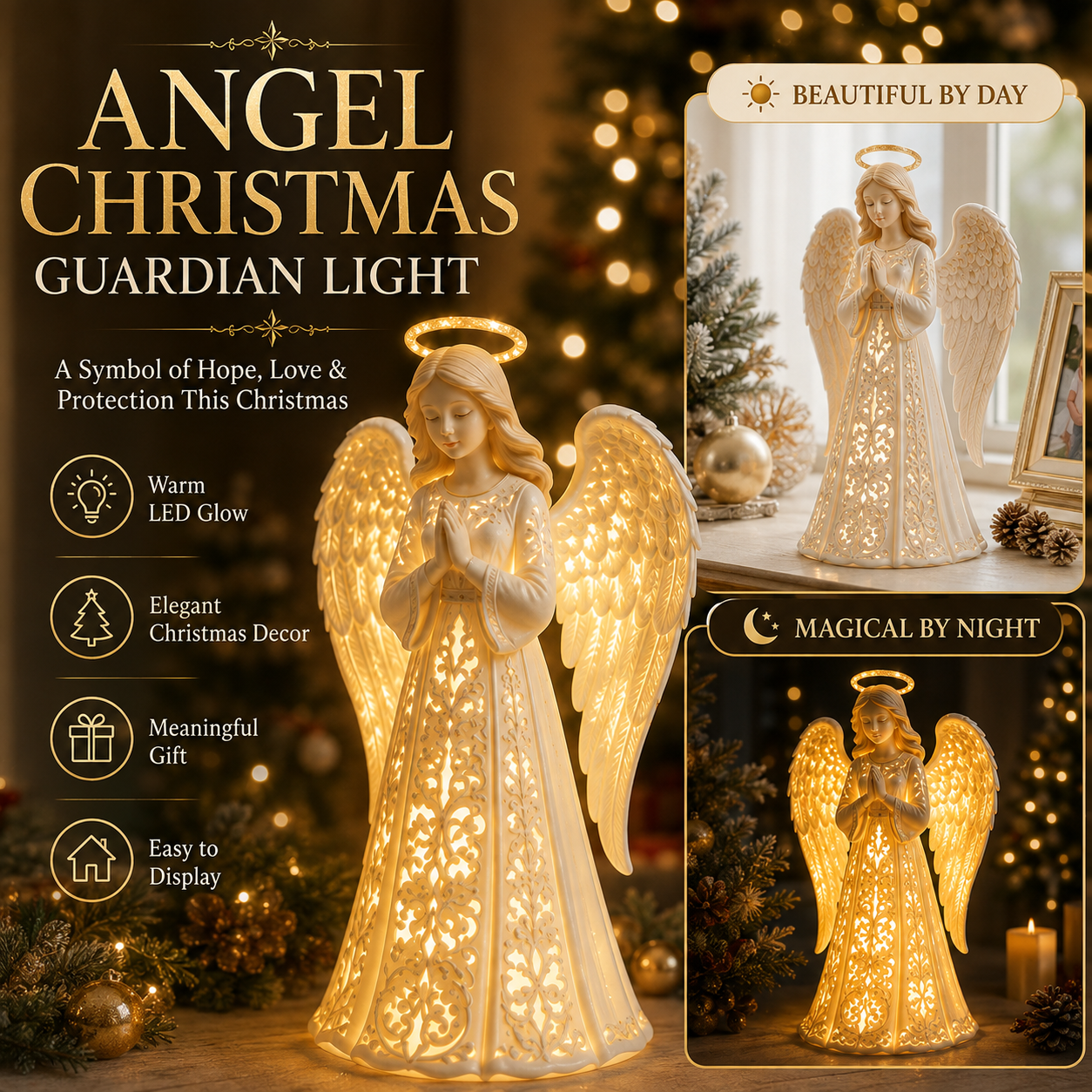 ✨ Angel Guardian Christmas Light – Warm Holiday Glow 🕊️ - image 4