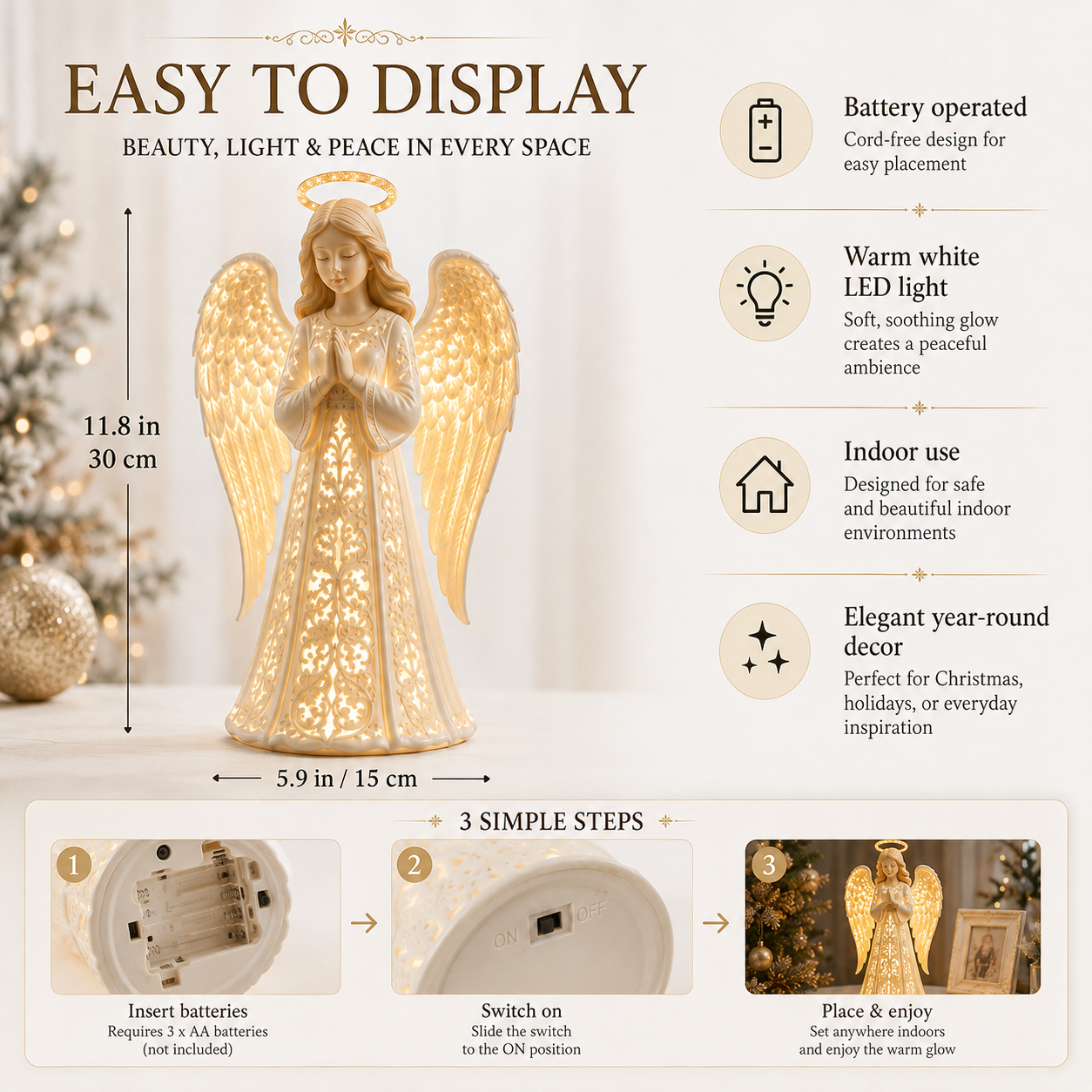 ✨ Angel Guardian Christmas Light – Warm Holiday Glow 🕊️ - image 7