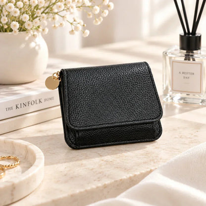 ✨Compact PU Leather Card Wallet with ID Window & Coin Pocket - image 2
