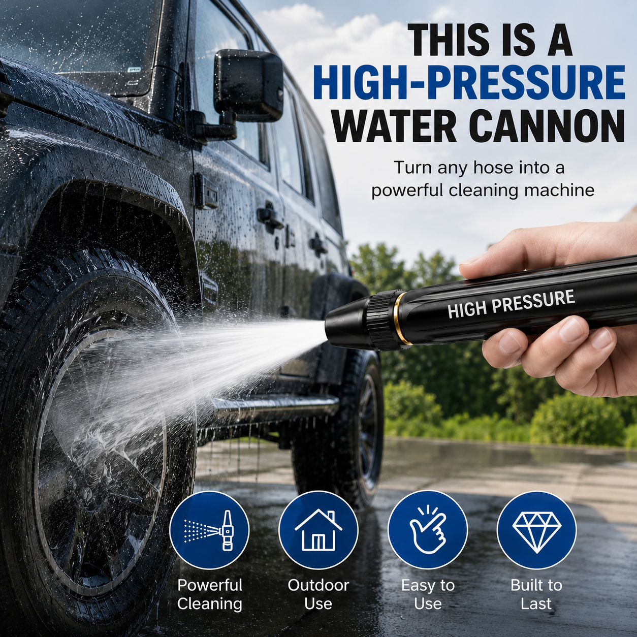 🔥🌊 Last Day 55% OFF – Powerful High-Pressure Water Gun for Car Cleaning - image 1