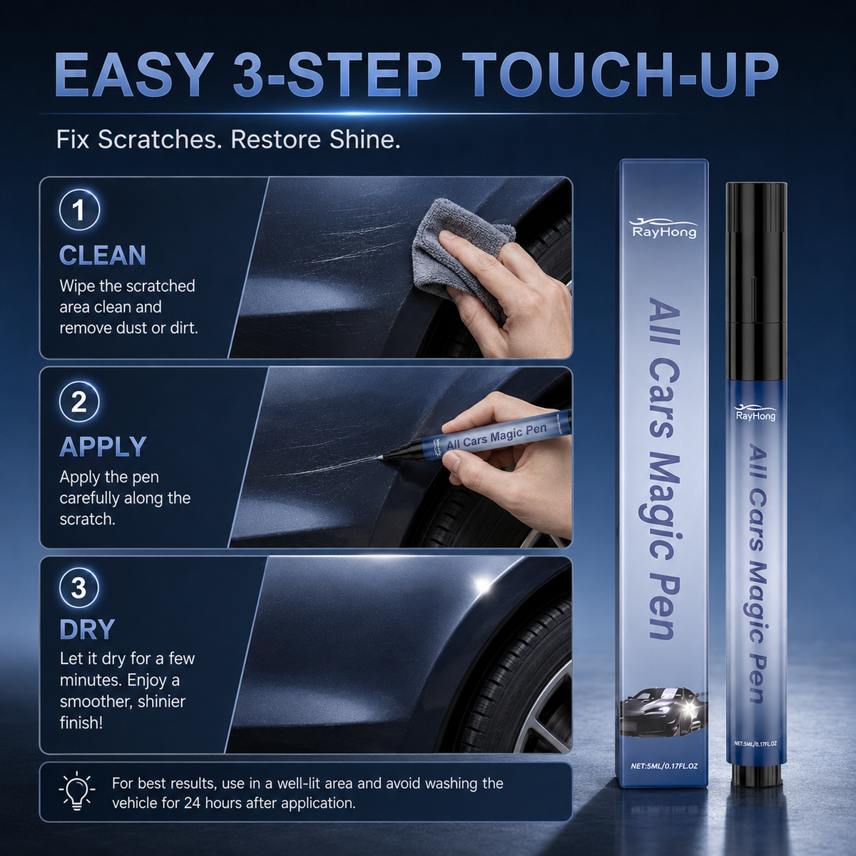 Magic Car Scratch Removal Pen – Instant Paint Repair & Shine - image 6