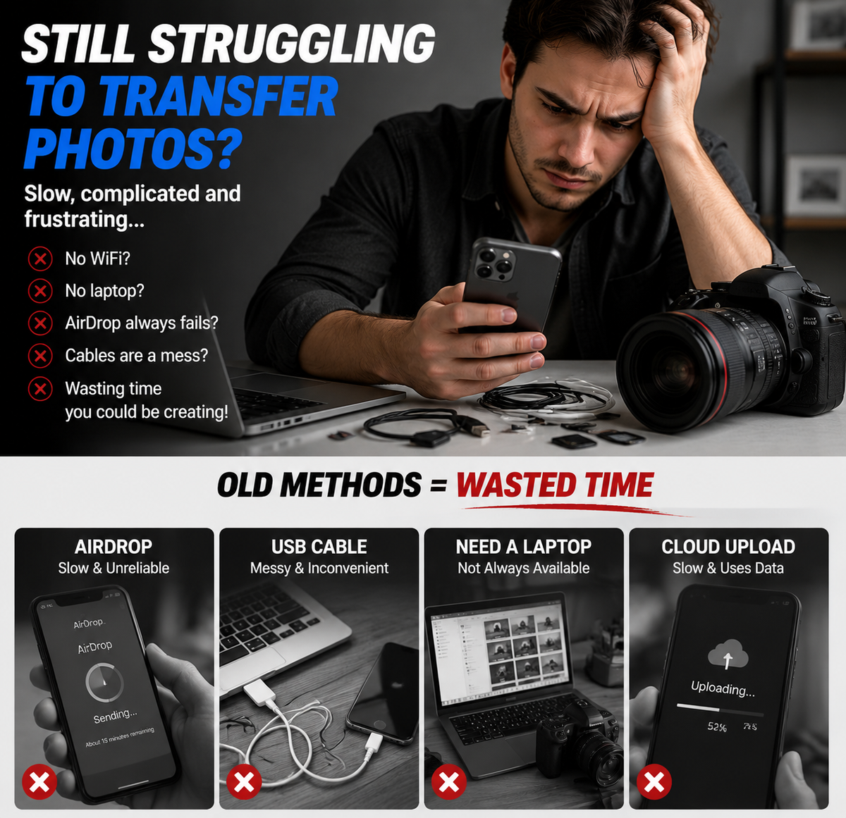 Hot💥Limited-time 50% discount🔌 5-in-1 SD Card Reader for iPhone & USB-C – Fast Photo & Video Transfer Adapter - image 2