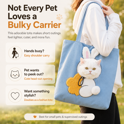 🐾 2026 Viral Head-Out Pet Carrier Tote – Cute Shoulder Bag for Cats & Small Dogs - image 2