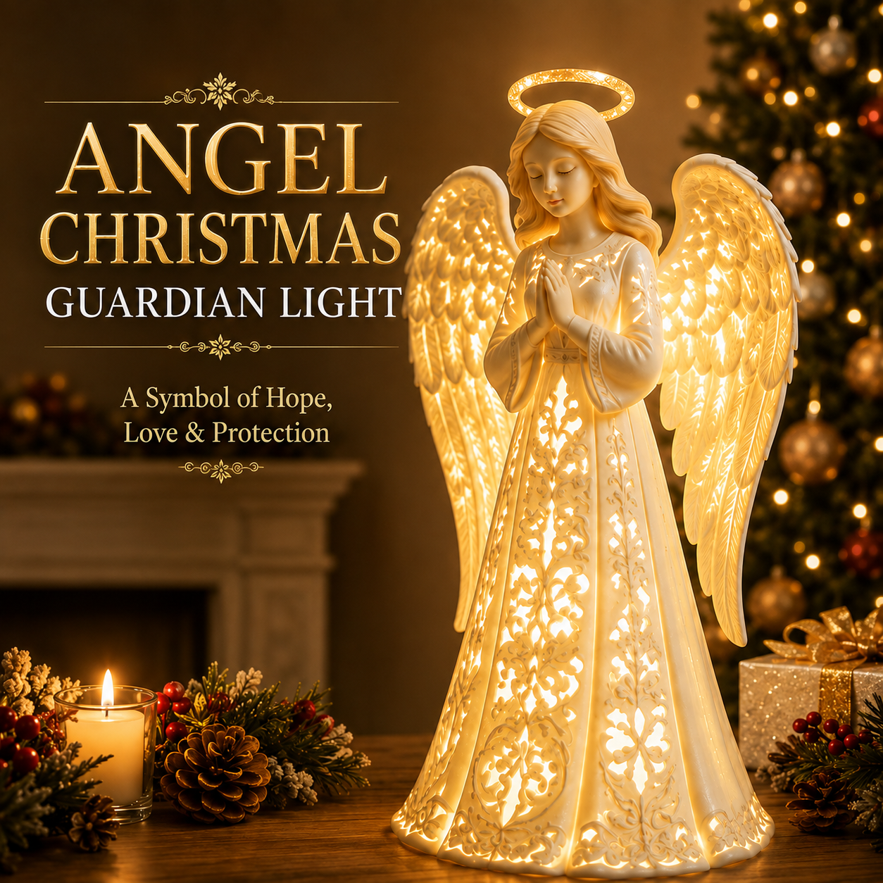 ✨ Angel Guardian Christmas Light – Warm Holiday Glow 🕊️ - image 1