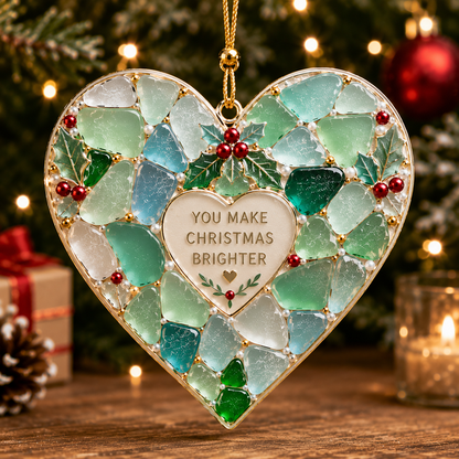 🎄 Sea Glass Christmas Blessing Ornaments