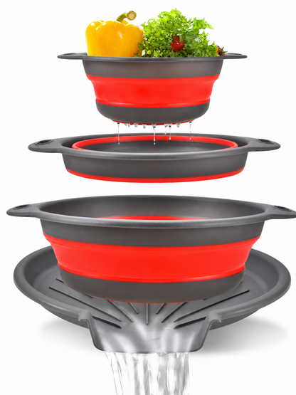 🥗💧Kitchen Colander Set ✨ Space-Saving Collapsible Strainers with Over-Sink Self-Draining Design for Easy Meal Prep - image 11