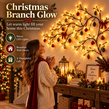 ✨ Flexible LED Branch Lights | Remote-Controlled Holiday Wall Decor - image 6
