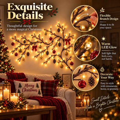 ✨ Flexible LED Branch Lights | Remote-Controlled Holiday Wall Decor - image 2