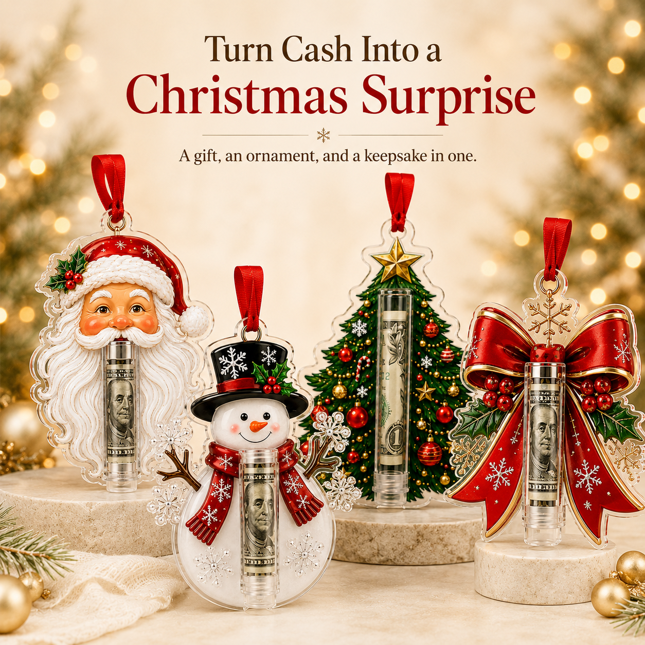 🎁💵 Christmas Cash Holder Ornament — Turn Cash Into a Christmas Surprise - image 2