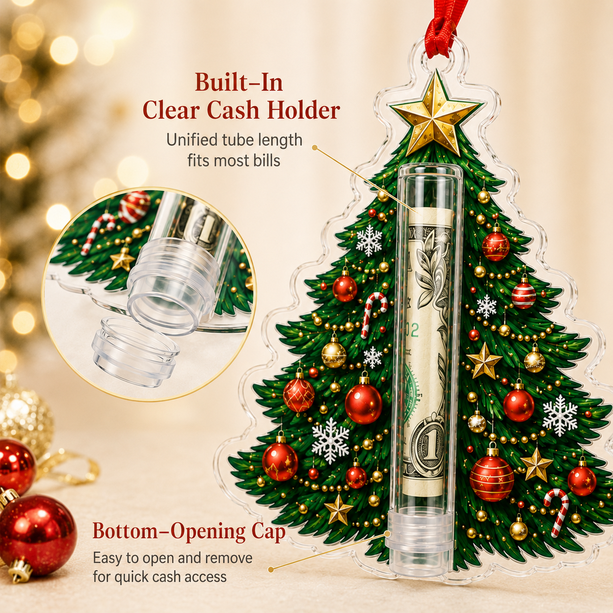 🎁💵 Christmas Cash Holder Ornament — Turn Cash Into a Christmas Surprise - image 3