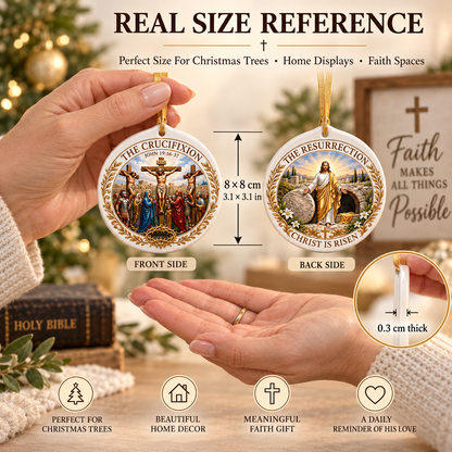 ✝️ Christian Faith Ceramic Ornament — A Story of Love & Hope - image 3