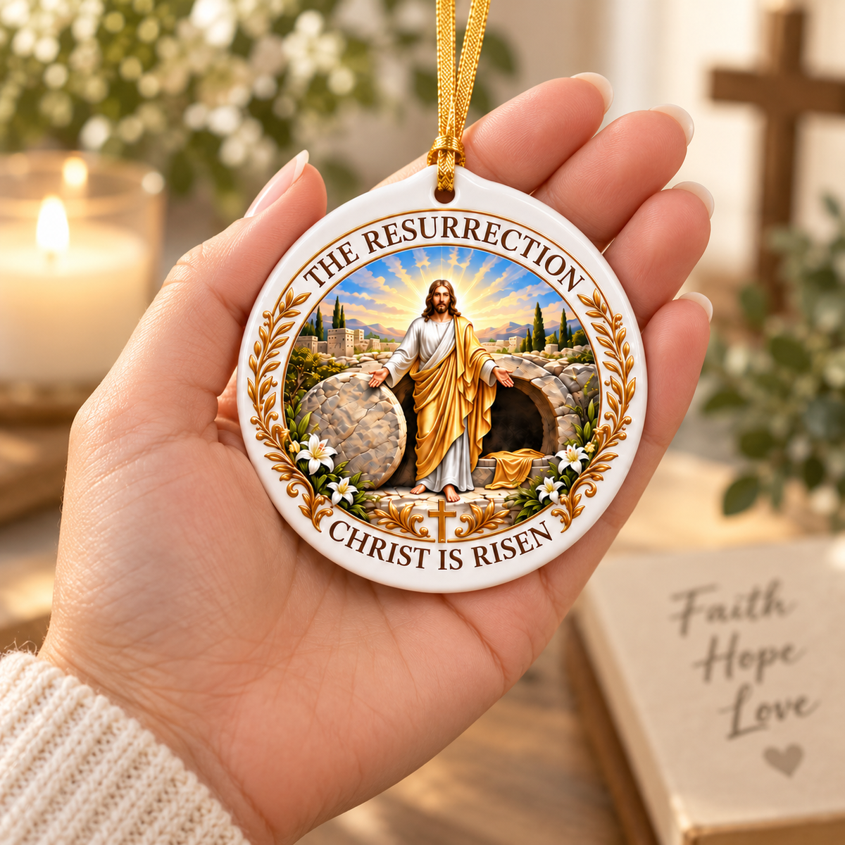 ✝️ Christian Faith Ceramic Ornament — A Story of Love & Hope - image 7